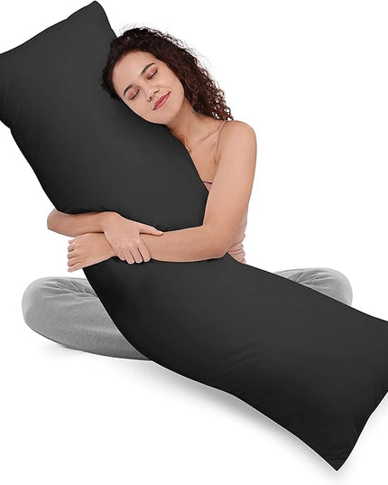 Utopia Bedding Full Body Pillow for Adults (Black, 20 x 54 Inch), Long Pillow for Sleeping, Large Pillow Insert for Side Sleepers - LeafyLoom