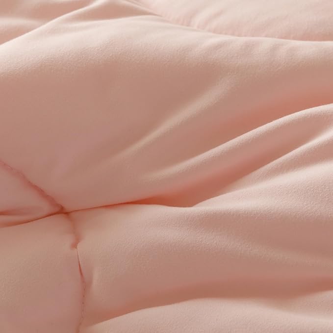 Pink Flower Comforter Twin Pink Sunflower Print Bed Twin Comforter Set 3 Pieces Dark Pink Floral Comforter Set for Boys Girls Teens Bedroom Decor All Season Hotel Quality Comforter Set - LeafyLoom