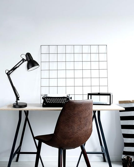 Globe Electric 5698601 28" Heavy Base Top Moving Spring Balanced Swing Arm Desk Lamp, Black, On/Off Rotary Switch on Shade, Office Decor, Reading Light, Home Essentials, Room Lighting - LeafyLoom