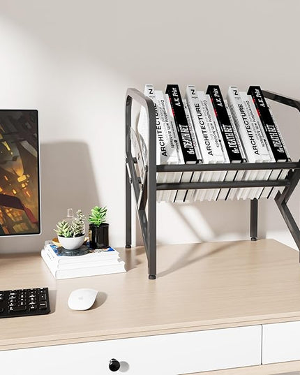 Bookshelf Storage Shelf Bookcase Freestanding Storage Stand Book Organizer for Living Room, Bedroom, Kitchen, Rust Resistance,Easy Assembly Multi-Functional Organizer (1 Tier, Black) - LeafyLoom