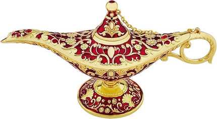Vintage Legend Aladdin Lamp Magic Genie Wishing Light,Collectable Rare Classic Arabian Costume Props Lamp Tabletop Decor Crafts for Home/Wedding Decoration&Gift for Party/Halloween/Birthday - LeafyLoom