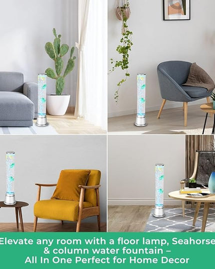 Shop LC Electric Seahorse Lamp Artificial Fake Fish Tank Aquarium Lamp with Sensory Bubble Tube Lamp Night Light Sensory Lamp Lava Lamp - 1.90 FT Birthday Gifts - LeafyLoom