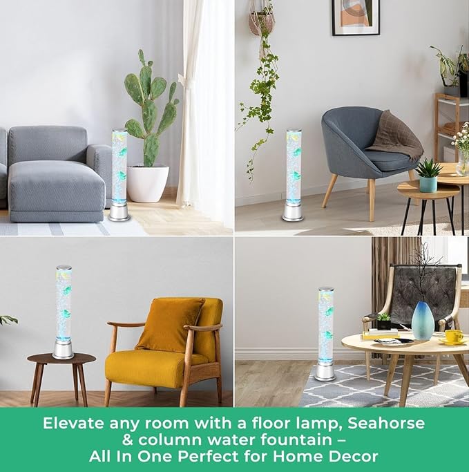 Shop LC Electric Seahorse Lamp Artificial Fake Fish Tank Aquarium Lamp with Sensory Bubble Tube Lamp Night Light Sensory Lamp Lava Lamp - 1.90 FT Birthday Gifts - LeafyLoom
