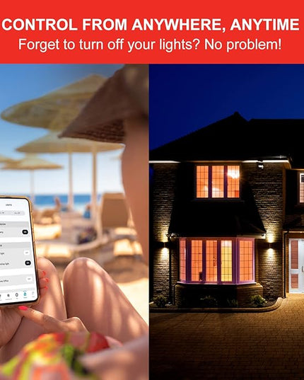 Sengled Alexa Light Bulbs, 75W Equivalent, S1 Auto Pairing with Alexa Devices, Smart Light Bulb that Work with Alexa, Bluetooth Mesh Smart Home Lighting, ‎Multicolor Dimmable, No Hub Required,4-Pack Sengled