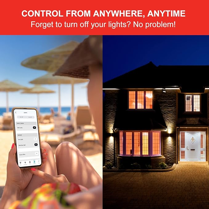 Sengled Alexa Light Bulbs, 75W Equivalent, S1 Auto Pairing with Alexa Devices, Smart Light Bulb that Work with Alexa, Bluetooth Mesh Smart Home Lighting, ‎Multicolor Dimmable, No Hub Required,4-Pack Sengled