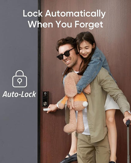 eufy Security Smart Lock S230, Keyless Fingerprint Lock for Front Door, Easy Installation, Built-in Wi-Fi, Reliable App for Remote Access, One-Year Battery Life, BHMA Certified, IP65 Weatherproof eufySecurity