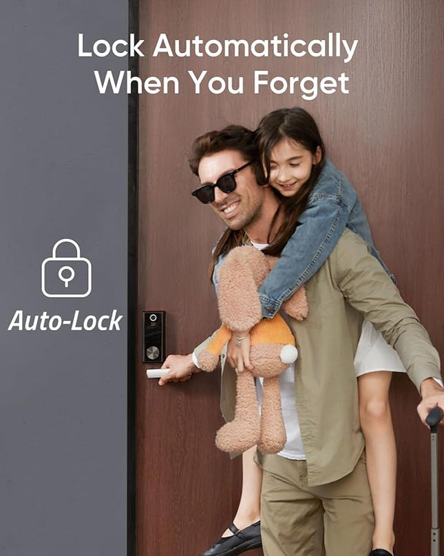 eufy Security Smart Lock S230, Keyless Fingerprint Lock for Front Door, Easy Installation, Built-in Wi-Fi, Reliable App for Remote Access, One-Year Battery Life, BHMA Certified, IP65 Weatherproof eufySecurity