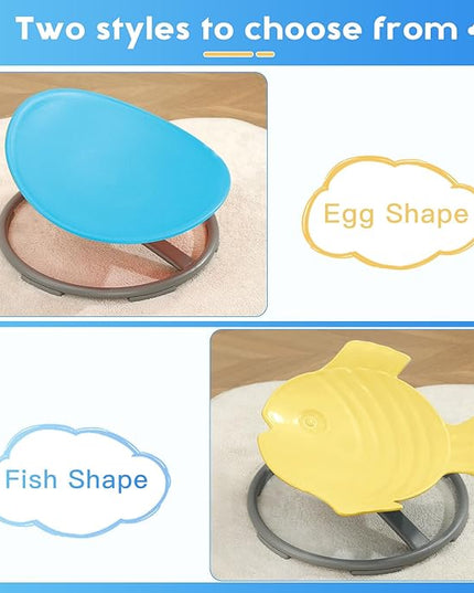 Sensory Chair for Kids Autism Sensory Products Sit and Spin Autism Toys Spinning Chair ADHD Chair Swivel Chair Training Body Coordination (Blue) - LeafyLoom