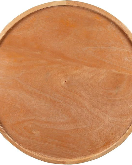 Flash Furniture Mayfair 30" Round Butcher Block Style Table Top, Natural - LeafyLoom