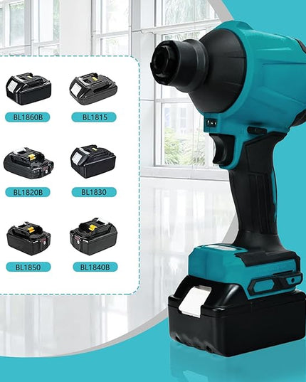 Compressed Air Duster Machine for Makita, Cordless Brushless Inflator Cleaner Duster Leaf Blower, for Cleaning dust, Hair,Inflating Swimming Pools and Inflatable beds, Vacuum Compression - LeafyLoom