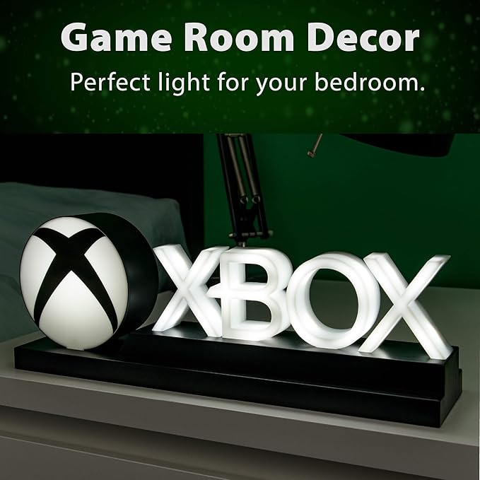 Paladone Xbox Icons Light, Dynamic and Standard Lighting Modes, Licensed Xbox Gaming Desk Accessory & Game Room Decor, Xbox Gift for Men - LeafyLoom