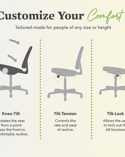 HON Wave Mesh Big and Tall Executive Chair | Knee-Tilt | Adjustable Arms | Black Fabric Seat | HVL705 Model - LeafyLoom