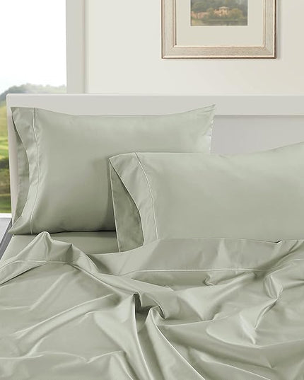 LANE LINEN Luxury 100% Egyptian Cotton Bed Sheets - 1000 Thread Count 4-Piece Mineral Full Set Bedding Sateen Weave 16" Deep Pocket (Fits Upto 17" Mattress) - LeafyLoom