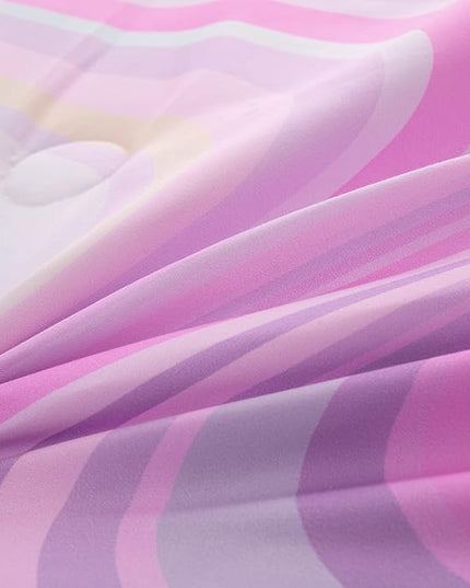 Bodhi Girls Comforter Full Size Colorful Tie Dye Comforter Teen Girl Pink Bedding Set Watercolor Pastel Pink Comforter Set Blue Purple Bedding Set Bright Girly Tie Dye Bedding - LeafyLoom