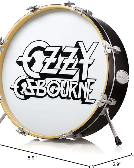 NUMSKULL Ozzy Osbourne Logo 3D Drum Lamp - Desk Lamp for Bedroom, Office, Home, Study, Work - Official Ozzy Osbourne Merchandise - LeafyLoom