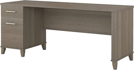 Bush Furniture Somerset 72W Office Desk with Drawers in Ash Gray - LeafyLoom