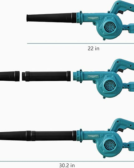 Yard Blowers Battery Powered Cordless Air Blower Battery Operated Blowers for Lawn Care Sopladora De Hojas Lawn Blower +Lengthen Tube(Naked Tool,No Battery Included) - LeafyLoom