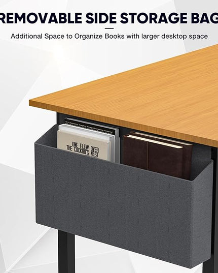 DUMOS 32 Inch Office Small Computer Desk Modern Simple Style Writing Study Work Table for Home Bedroom - Wood - LeafyLoom