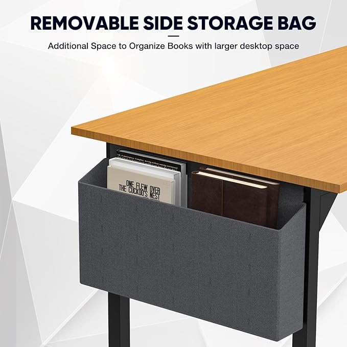 DUMOS 32 Inch Office Small Computer Desk Modern Simple Style Writing Study Work Table for Home Bedroom - Wood - LeafyLoom
