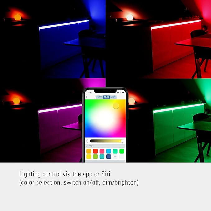 Eve Light Strip - Apple HomeKit Smart Home LED Lights Strip, Full Color Spectrum and White, 1800 Lumens Eve