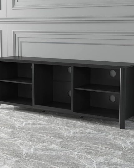 NicBex TV Stand for 60 Inch TV TV Console Table with 5 Open Storage Compartments Cabinet for TV Box,Entertainment Center with Storage for Living Room,Bedroom,70.08 Inch,Black - LeafyLoom