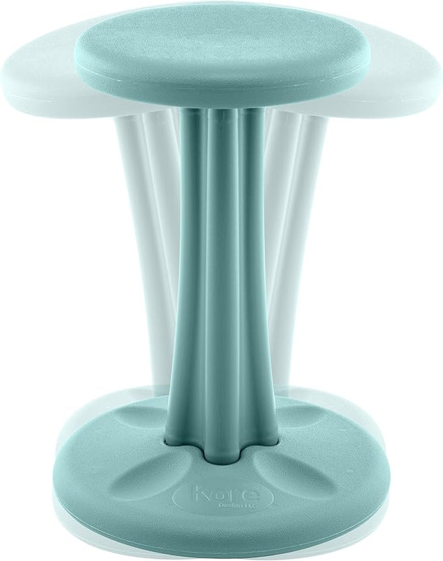 Kore Kids Pre-Teen Wobble Chair - Flexible Seating Stool for Classroom, Home & School, ADD/ADHD - Made in The USA - Age 10-11, Grade 5-6, Teal (18.7in) - LeafyLoom