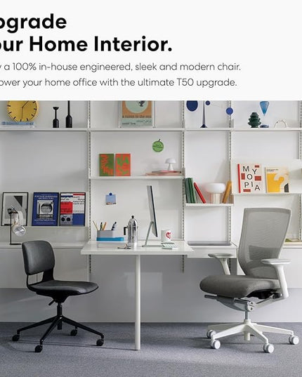 SIDIZ T50 Ergonomic Office Chair : High Performance Home Office Chair with Adjustable Headrest, Lumbar Support, 3D Armrest, Seat Depth, Mesh Back Computer Chair, Alternative Gaming Chair (Gray) - LeafyLoom