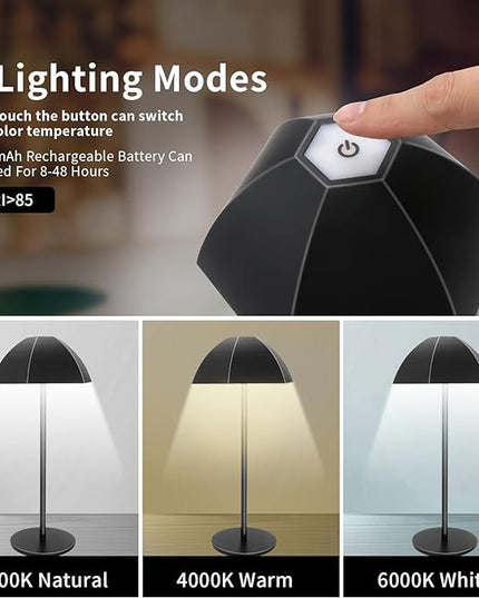 LED Cordless Floor lamp,Waterproof Outdoor Floor Lamp,Adjustable Height Rechargeable Floor & Desk Lamp,Modern Portable Tall Pole Standing Light for Outdoor,Living Room,Bedroom - LeafyLoom