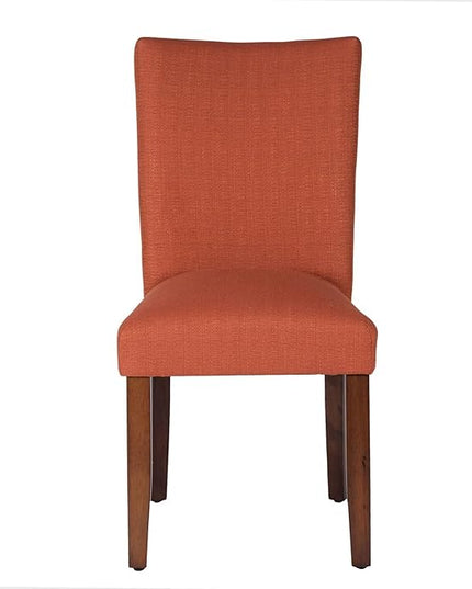 HomePop Parsons Classic Upholstered Accent Dining Chair, Single Pack, Orange - LeafyLoom