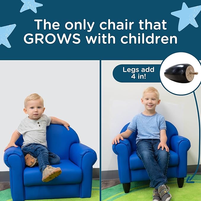 Children's Factory As We Grow Toddler Chair, Flexible Seating for Daycare or Preschool, Kids Reading Couch, Playroom Furniture, Blue - LeafyLoom
