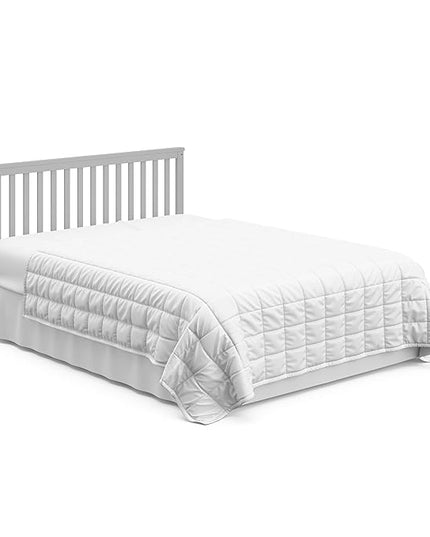 Storkcraft Hillcrest 4-in-1 Convertible Crib (Pebble Gray) - Converts to Daybed, Toddler Bed, and Full-Size Bed, Fits Standard Full-Size Crib Mattress, Adjustable Mattress Support Base - LeafyLoom