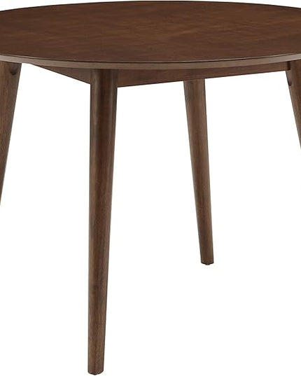 Crosley Furniture Landon Mid-Century Modern Round Wood Dining Table, Mahogany - LeafyLoom