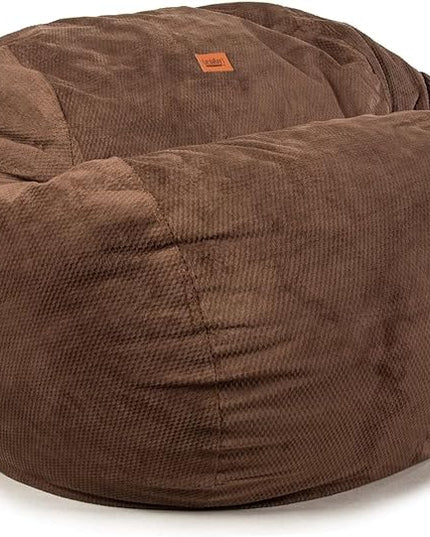 CordaRoy's Chenille Bean Bag Chair, Convertible Chair Folds from Bean Bag to Lounger, As Seen on Shark Tank, Espresso - King Size - LeafyLoom