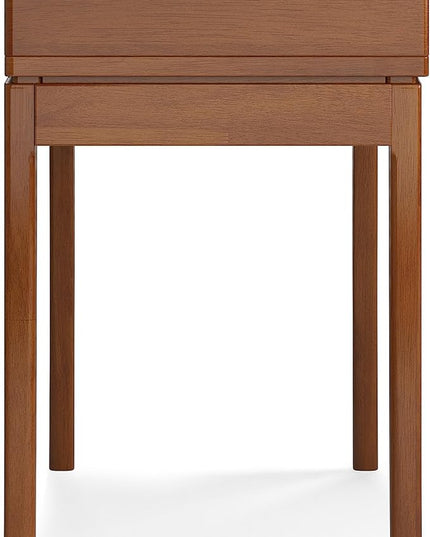 SIMPLIHOME Harper SOLID HARDWOOD 54 Inch Wide Mid Century Modern Console Sofa Table in Teak Brown, for The Living Room Entryway and Bedroom - LeafyLoom