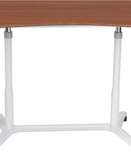 Calico Designs 51231 Sierra Height Adjustable Desk, White/Cherry, 37.5 Inch - LeafyLoom