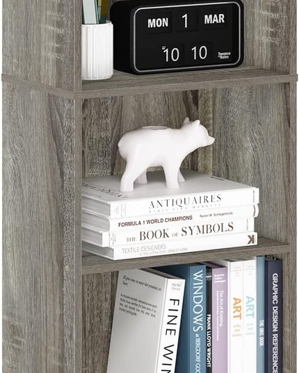 Furinno Luder Bookcase / Bookshelf / Storage Shelves, 5-Tier, French Oak - LeafyLoom