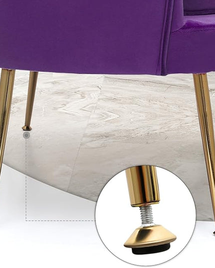 MoNiBloom 52" Purple Velvet Loveseat Sofa with 2 Pillows, Modern 2-Seater Sofa Upholstered Tufted Love Seat Couch with Golden Metal Legs for Living Room Conference Room, 300 Lbs Capacity - LeafyLoom