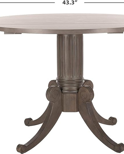 Safavieh Home Forest Traditional Grey Wash Drop Leaf Dining Table - LeafyLoom