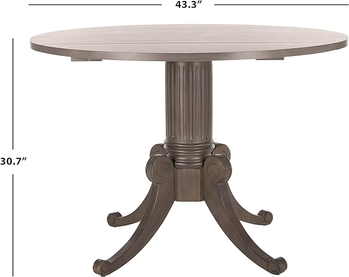Safavieh Home Forest Traditional Grey Wash Drop Leaf Dining Table - LeafyLoom
