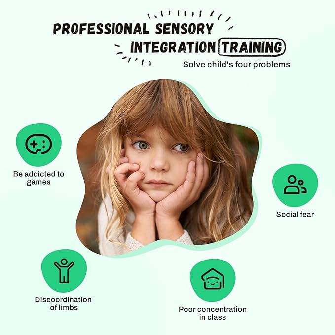 Elephant Kids Swivel Chair, Seat and Spinning Chair, Body Coordination Training Chair, Green Non Slip Sensory Toys 360° Spinning Chair for Autistic Kids Aged 3+, Improving Toddler's Physical Fitness - LeafyLoom