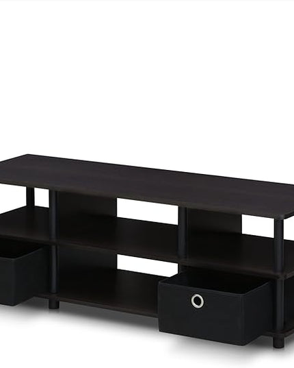 FURINNO Econ TV Entertainment Center, Espresso - LeafyLoom