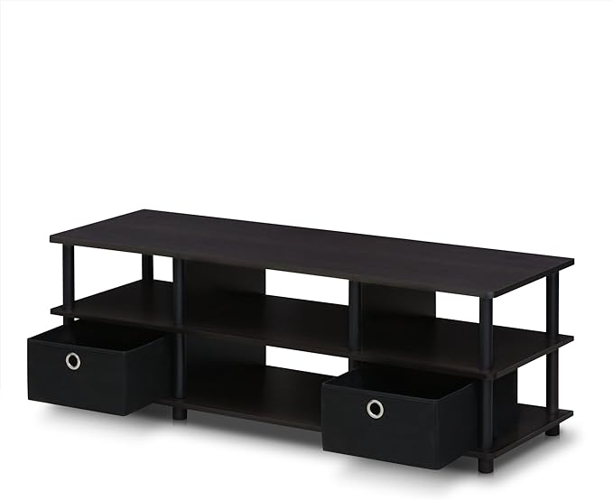 FURINNO Econ TV Entertainment Center, Espresso - LeafyLoom