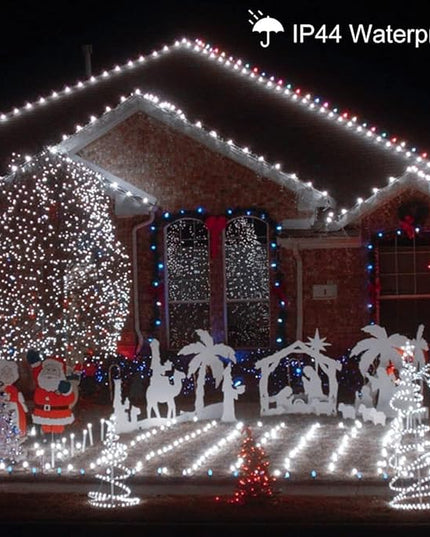 Toodour Christmas Lights Outdoor, 213ft 600 LED Christmas String Lights, 8 Modes, Timer, Waterproof Christmas Fairy Twinkle Lights for Home Garden Yard Wedding Party Tree Xmas Decors - Cool White Toodour