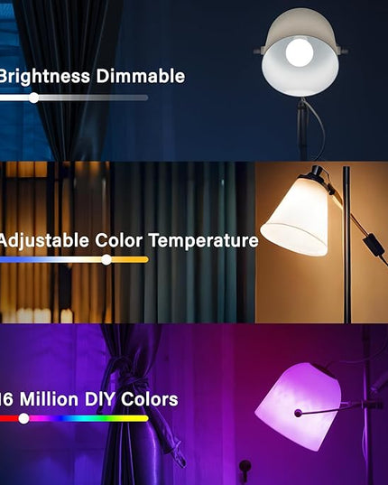 Sengled WiFi Color Changing Light Bulb, Alexa Smart Light Bulbs that Work with Alexa & Google Assistant, A19 RGB No Hub Required, 75 W Equivalent 800LM CRI>90, Set of 4 Sengled