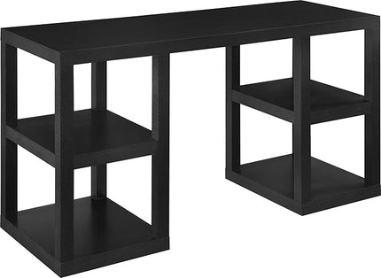 Ameriwood Home Deluxe Parsons Desk, Black Oak - LeafyLoom