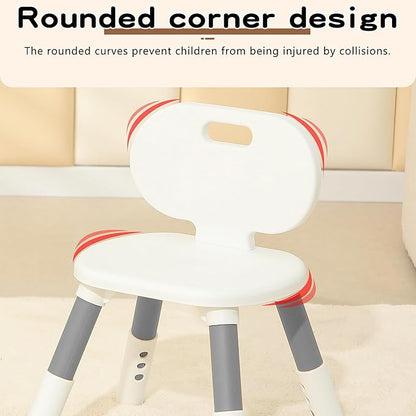 3 Level Height Adjustable Kids Chairs Plastic Preschool Chair Durable and Lightweight Child Chair with a Maximum Load Capacity of 220 pounds Suitable for Day Care, Classroom, and Home (1-Pack Grey) - LeafyLoom