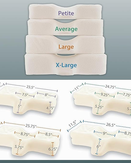 Cervical Orthopedic Foam Sleeping Pillow; For Neck, Shoulder, and Back Pain Relief; Helps Spinal Alignment; Back and Side Sleeping, Firm - Petite - LeafyLoom