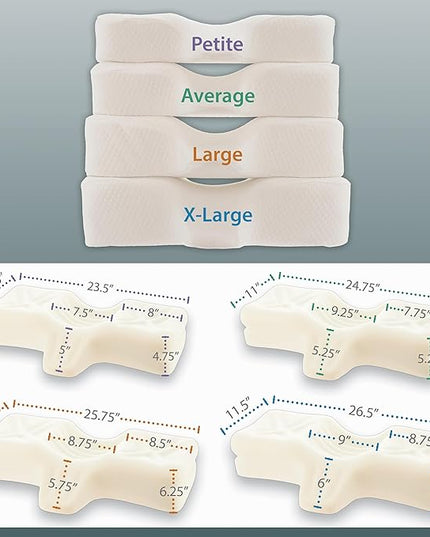 Cervical Orthopedic Foam Sleeping Pillow; For Neck, Shoulder, and Back Pain Relief; Helps Spinal Alignment; Back and Side Sleeping, Firm - Average - LeafyLoom