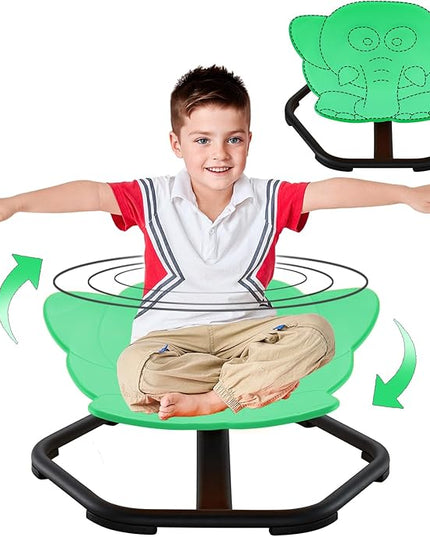 Spinning Chair for Autistic Kids Sit and Spin Chair for Kids Swivel Sensory Chair Elephant Spinning Seat Autism Sensory Chair Items for Sensory Room Training Balance Body Coordination - LeafyLoom