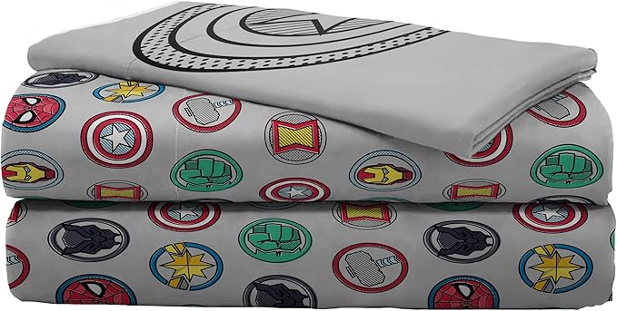 Jay Franco Marvel Avengers Pop 5 Piece Twin Size Bed Set - includes Comforter & Sheet Set - Super Soft Fade Resistant Microfiber (Official Marvel Product) - LeafyLoom